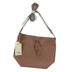 Kayla + Ava Vegan Leather Bucket Bag NWT
